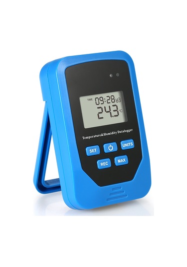 Mini Usb Nem Sıcaklık Veri Kaydedici Rh Temp Datalogger Mavi