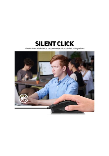 Inphic Pw1h Kablolu Sessiz Aydınlatmalı Bilgisayar Oyun 6 Düğmeli Fare Gri Diğer