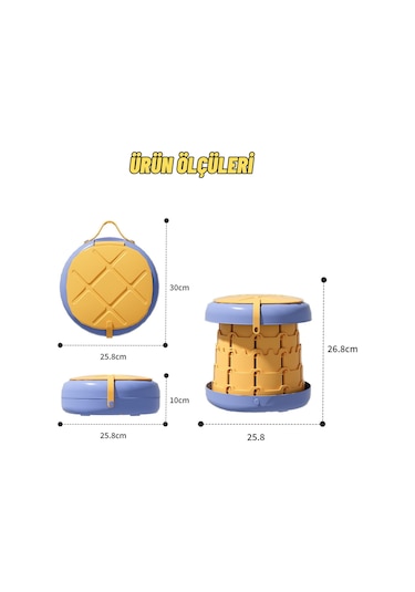 Tuvalet Eğitici Katlanabilir Taşınabilir Çocuk Lazımlık Portatif Seyahat Bebek Tuvaleti Sarı