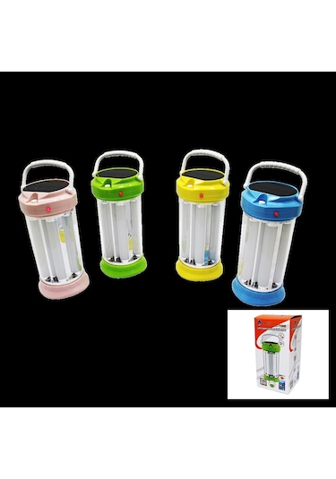 40w X 6 Tüp Solar Şarjlı - Fişli Led Işıldak Fener 240w 4172 Çok Renkli