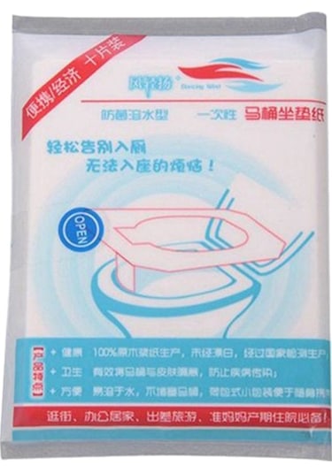 Lebıhmurah Bf1771 140 Adet Tuvalet Kağıdı Paspas Tek Kullanımlık Klozet Örtüsü Mat Çevre Dostu Seyahat Gadget Taşınabilir Banyo Aksesuarları Beyaz