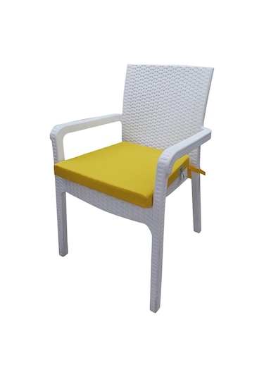 Mirzade 6 Adet Hera Siesta Minder Su Geçirmez Kumaş 5 Cm Gri Sünger-sarı - 40 40