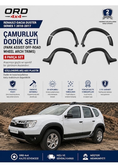 Renault Dacia Duster Serıes 1 2010-2017 Çamurluk Dodik Seti