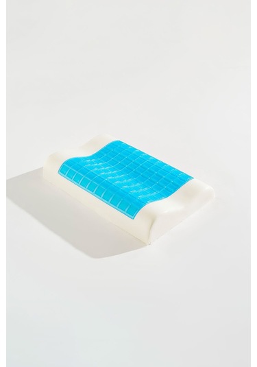 Visco Serinletici Jelli Boyun Destekli Çocuk Yastığı 47x32x8/6 Cm Beyaz