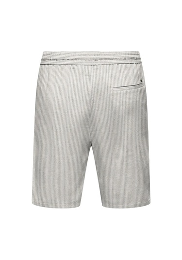 Only & Sons Onslinus Life 0006 Linen Mix Short Erkek Şort-26446 - S Beyaz