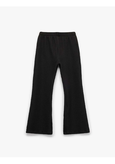 Koton Siyah Kız Çocuk Pantolon 6wkg40020ak Siyah