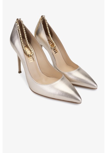 Valmenti Yuki Kadın Gold Hakiki Deri Topuklu Ayakkabı 613 27350 Bn Ayk Y24 Gold