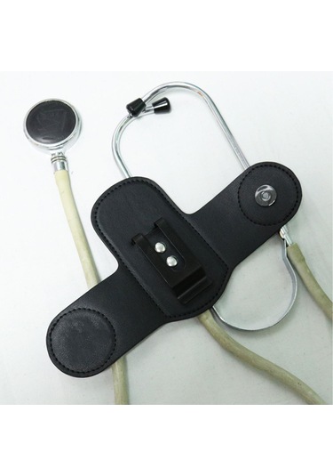 Suntek Stetoskop Tutucu Kalça Klipsleri Evrensel Taşınabilir Siyah