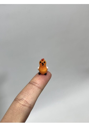 El Yapımı Mini Murano Cam Tavuk Biblo A171-10