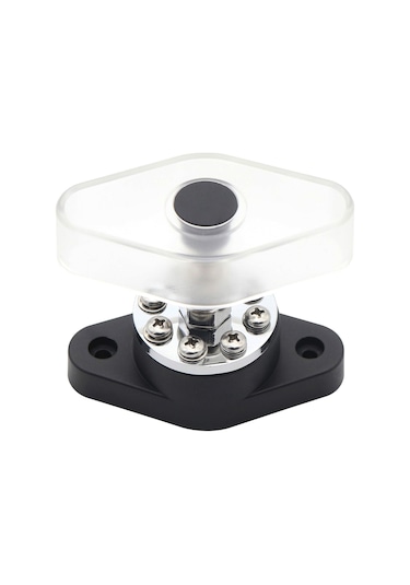 Yunboo 300a Otomobil Gemi Akü Bağlantı Kutusu, 8+1 M10 Çelik Konnektör, Siyah Bazlı Şeffaf Kapağı