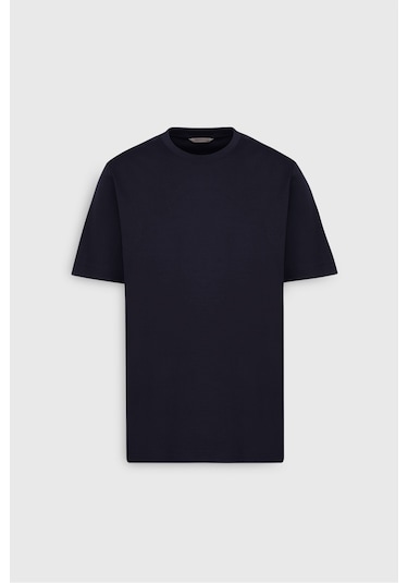 AC&Co / Altınyıldız Classics Erkek %100 Pamuk Modern Fit Normal Kesim Bisiklet Yaka Tişört Lacivert AC&Co / Altınyıldız Classics Erkek %100 Pamuk Modern Fit Normal Kesim Bisiklet Yaka Tişört Lacivert