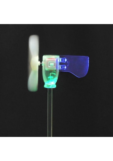 Youtek Eğitim Amacıyla 360 Derece Rota Alabilen Mini Rüzgar Turbini, Led Işıltısı Sağlar, Plastik Materyal