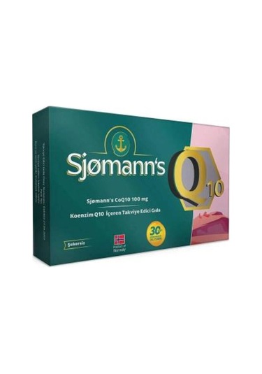 Sjomann's Coq10 100 Mg İçeren Takviye Edici Gıda 30 Çiğnenebilir Jel Form