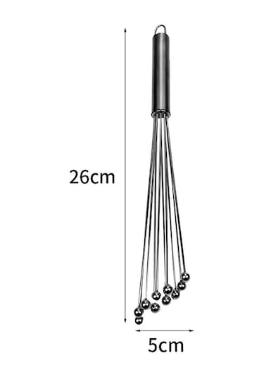 Cbtx Manuel Çırpma Paslanmaz Çelik Cam Boncuk Yumurta Çırpma Mutfak Ev El Tipi Pişirme Araçları Tip A 10 Inç Çok Renkli