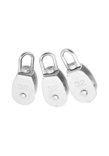 Fortunelane 3 Adet M32 Çelik Katrol Seti - 360 Derece Döner, 250 Kg Kapasite, Kamp Ve Yürüyüş İçin U Tipi Çok Renkli