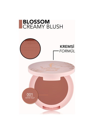 Flormar Blossom Yüksek Pigmentli & Doğal Bitişli Uzun Süre Kalıcı Kremsi Allık 001 Petıte Tulıp