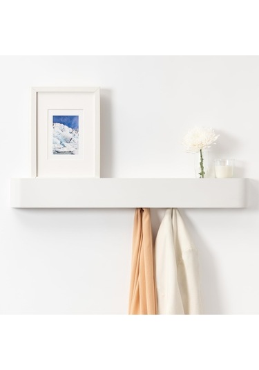 Duvara Monte Elbise Askısı, Ev Oturma Odası Girişi Elbise Askısı, Duvara Monte Elbise Askısı Tekli Elbise Askısı Beyaz