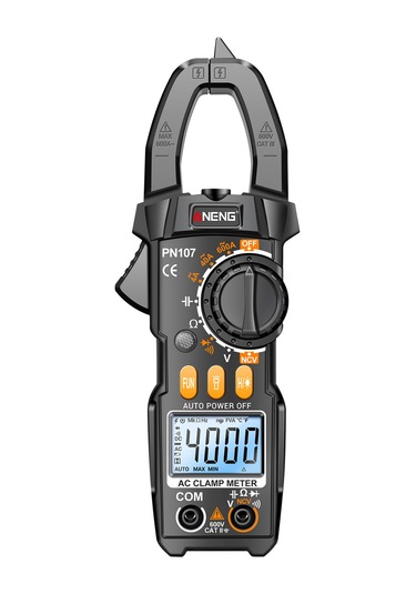 Yunboo Aneng Pn107 Dijital Klem Ampermetre: Ac/dc Akım, Gerilim, Direnc Ölçer - 4000 Sayım, Ncv Tespiti, Elektrikçi Aracı Pil Yok