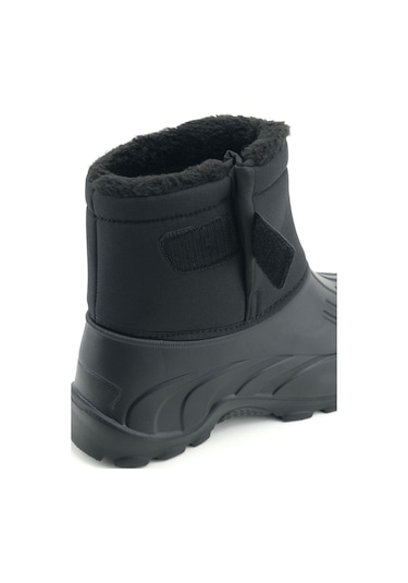 Gezer Erkek Kışlık İçi Peluşlu Su Geçirmez Tek Cırt Cırtlı Boğazdan Ayarlanabilir Rahat Taban Günlü Siyah