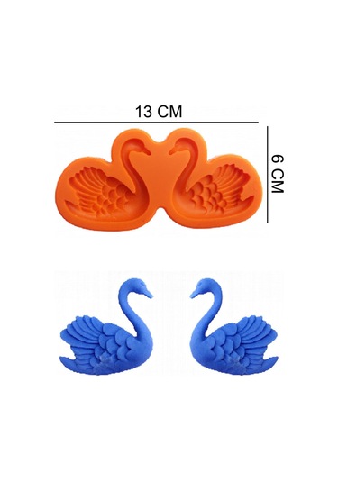 Kuğular Silikon Şeker Hamuru, Sabun, Mum Kalıp