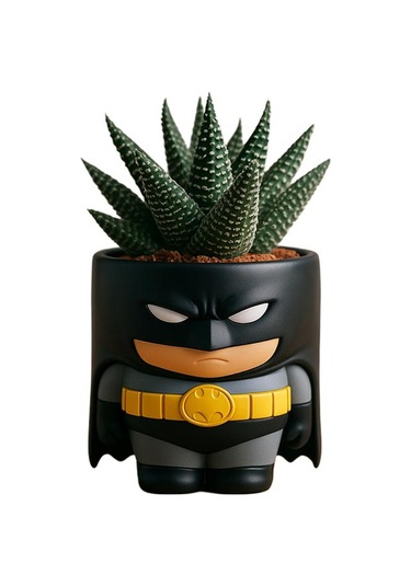 Batman Figürlü Mini Saksı