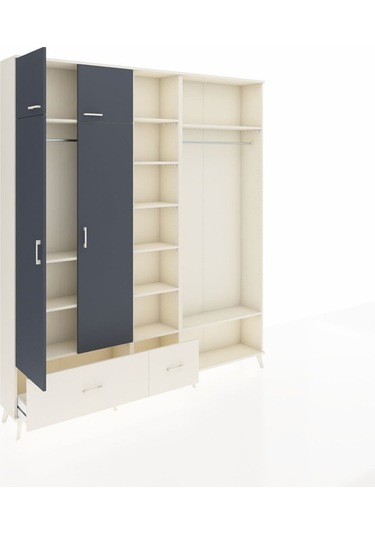 Arges Dolap 12 Raflı 2 Çekmeceli 2 Askılı 220x30x243 Aytaşı-antrasit/aytaşı Antrasıt/aytası Arges Dolap 12 Raflı 2 Çekmeceli 2 Askılı 220x30x243 Aytaşı-antrasit/aytaşı Antrasıt/aytası