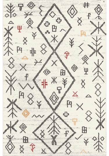 Decomia Home Dijital Kaymaz Yıkanabilir Etnik Salon Halısı Mutfak Halısı Koridor Halısı Halı Yolluk D4100