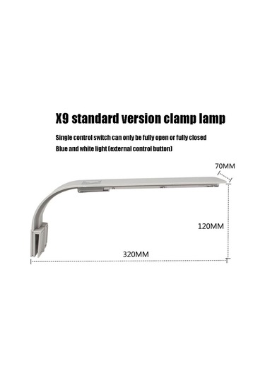 Ast X9 İnce Led Balık Tankı Klipsli Işık Yüksek Güçlü Su Lambası, Özellikler: Ab Standart Sürümü