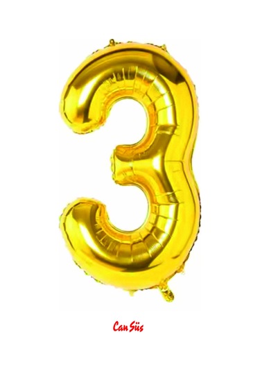 Folyo Rakam Balon Gold 100cm 40inç 3