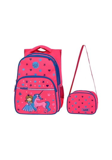 Waddell Kız Çocuk Üç Gözlü Pembe Unicorn İlkokul Sırt Çanta ve