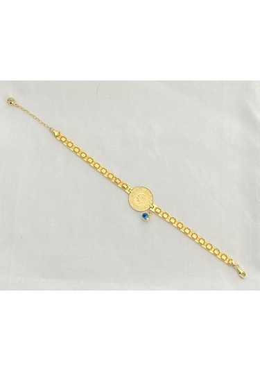 Bydevli İtalyan İşlemeli Zincirli 22 Ayar Çeyrekli Bileklik-bbyd407