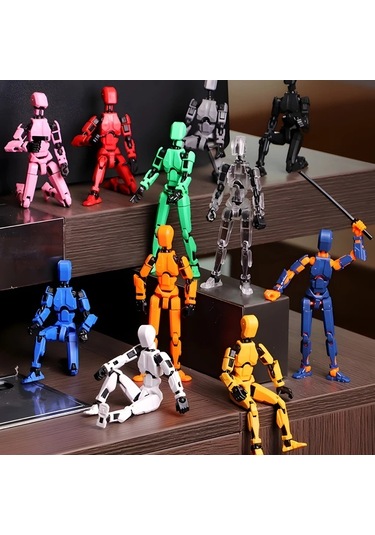 Hightower Mavi Dıy Çok Eklemli Aksiyon Figürü 3d Robot Modeli Yaratıcı Mas