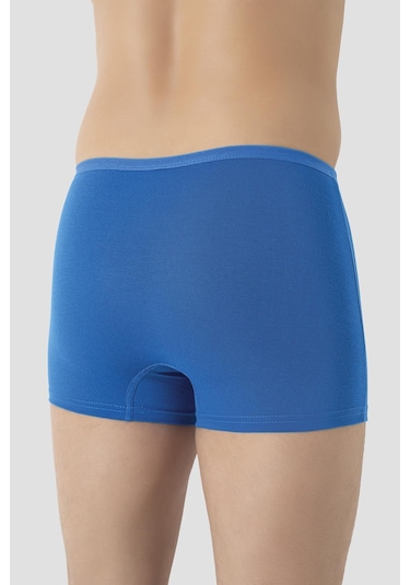 Arma Yıldız Erkek İnce Bel Lastikli Bambu Boxer Mavi 5'li Paket Mavi