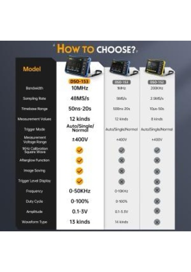 Fnirsi Dso-510 2'si 1 Arada Mini El Tipi Dijital Osiloskop Dds Si