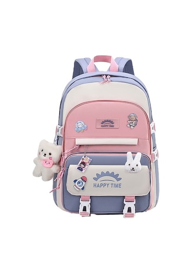 Happy Tımekarikatür Lise Öğrencileri, Ortaokul Öğrencileri, Ilkokul Öğrencileri, Sırt Çantaları Bkg3kq Mavi