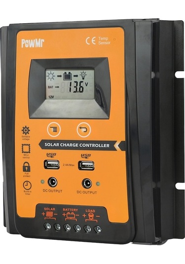 12v/24v Güneş Paneli Sistemi İçin 30a Mppt Pwm Güneş Şarj Kontrol Cihazı Ip32 Pv Akü Kontrol Cihazı