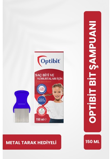 Optibit 150 Ml Bit Şampuanı Metal Tarak Hediyeli