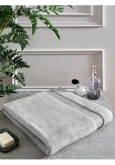 Özdilek Woven %100 Pamuk Banyo Havlusu 90x150 Cm Yumuşak Dokulu Yüksek Emici Gri