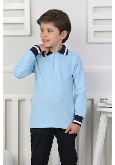Erkek Çocuk Sweatshirt Okul Mavi