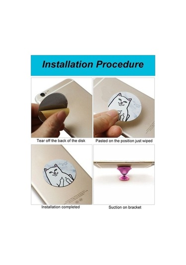 Pazly Ultra İnce Telefon Tutucu Standı, Sac Plaka Mıknatıslı Metal Manyetik Disk Araç - Bw - -