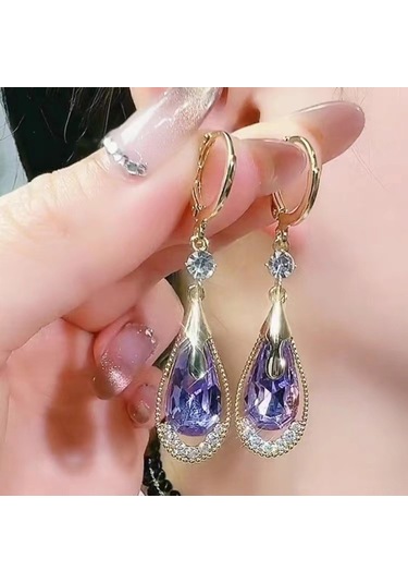 Skycity İnci Pırlantalar İle Süslenmiş, Gündüz Ve Gece Kombinasyonlarına Uygun Zarif Küpe. Gold