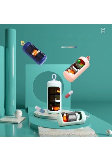 Yeiuyi 1 Gün İçinde 3 Kafesli Bir Hap İle Depolama Deposunu Kapatın Mavi