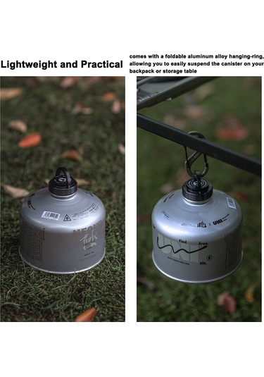 Tenfowee Kamping Gaz Bünyesi Kapağı: Aluminyum Çelik, Manyetik Tutma, Sızdırmaz, Çekirdekli Taşımak İçin Uyumlu, Siyah, 1 Adet Çok Renkli