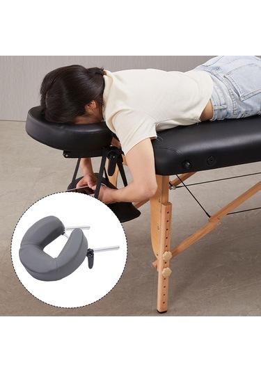 Suntek U Şeklinde Yastıklı Pu Deri Hafif Minderli Masaj Gri