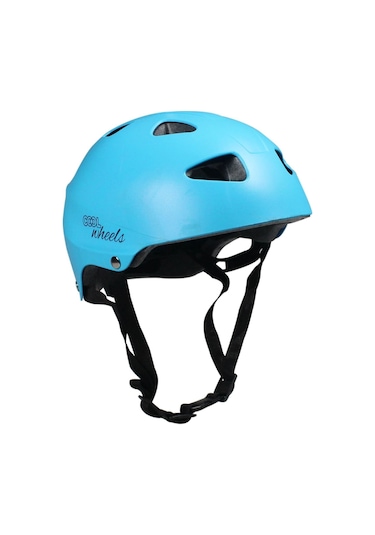 Mavi Erkek Çocuk Kaskı Spor Koruyucu Kask Dizlik Dirseklik Donanım Seti Kaykay Bisiklet Scooter Çok Renkli