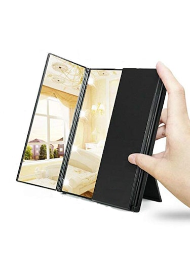 Techtic Led Işıklı Katlanabilir Makyaj Aynası Masaüstü Taşınabilr