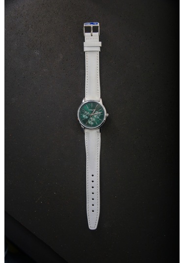 Hakiki Deri 18mm Akıllı Pimli Saat Kordonu Beyaz