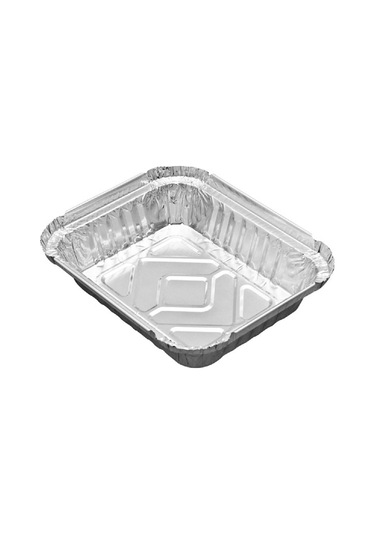 Alüminyum Kap 250 Gr Kapaklı 100 Adet Gümüş