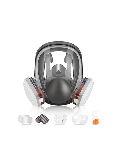 Ccgloball Tam Yüz Solunum Maskesi, 19'u 1 Arada 6800 Filtreli Yeniden Kullanılabilir Solunum Maskesi