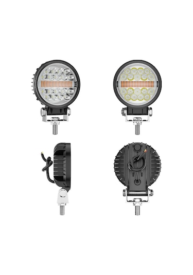 Off Road Drl Gündüz Led Yuvarlak Çalışma Lambası Traktör Tekne Tır Kamyon Atv Spot Sis Farı